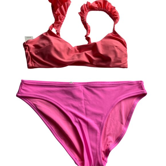 Aerie size M mismatched coral and pink SET medium NWT - Picture 2 of 9